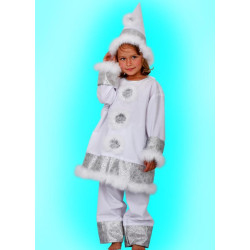 Karnevalový kostým Sněhulák - kalhoty,horní díl, čepice
