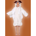 Karnevalový kostým SOVA BÍLÁ - kombinéza s kapucí